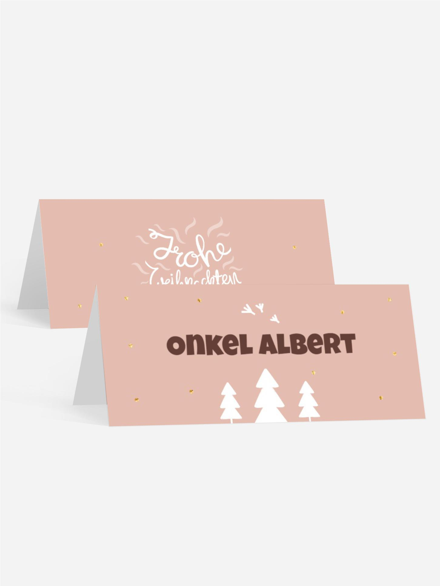 Weihnachtstischkarte Verwirrte Weihnachten