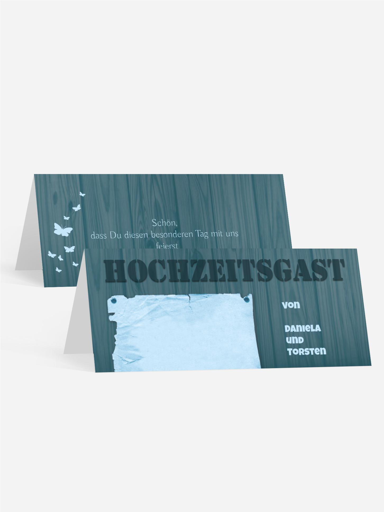 Tischkarte Steckbrief