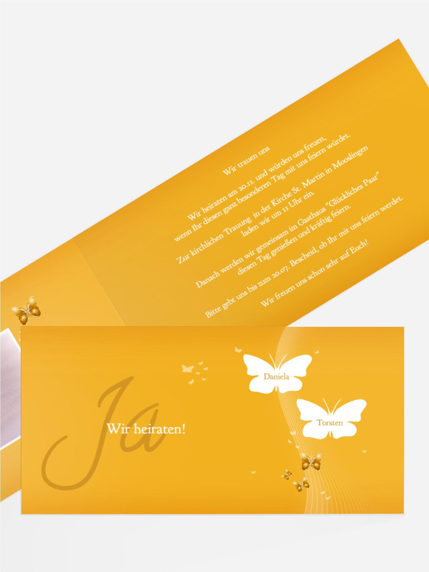 Einladungskarte DIN Traumpaar