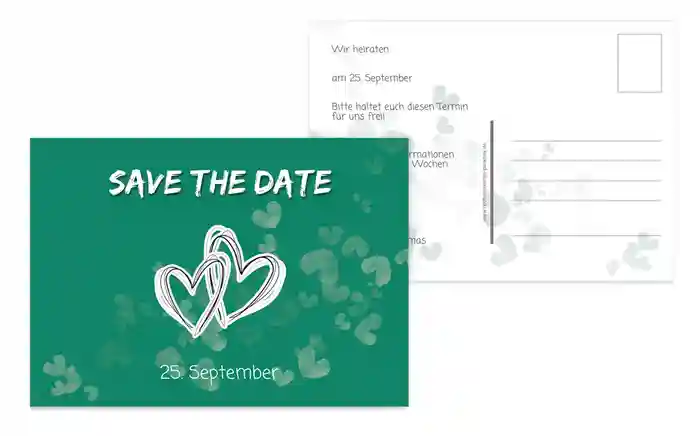 Save the Date Karte Liebesglück