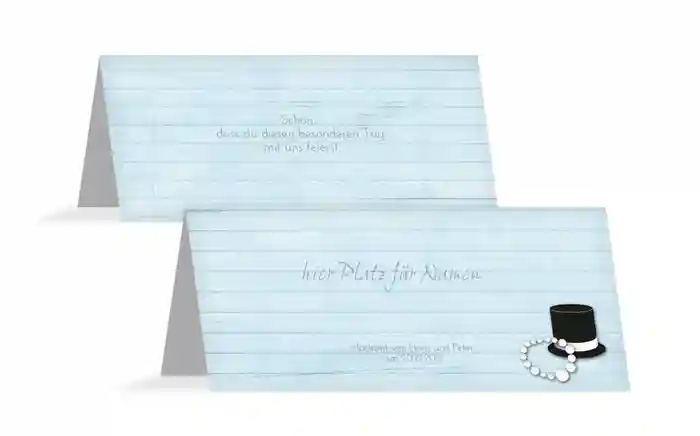 Tischkarte Kette Zylinder