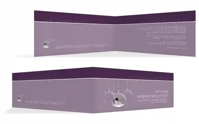 Weihnachtsgrußkarte Geschäftlich Schneekugel