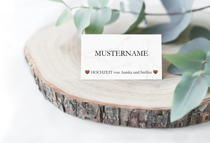 Hochzeit Tischkarte Weiße Rose