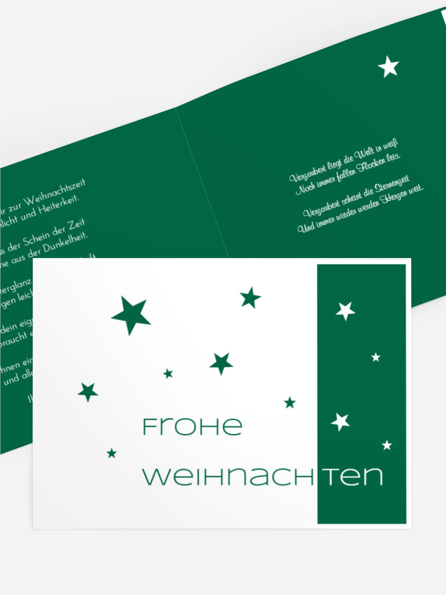 Weihnachtsgrußkarte Geschäftlich Classic Stars