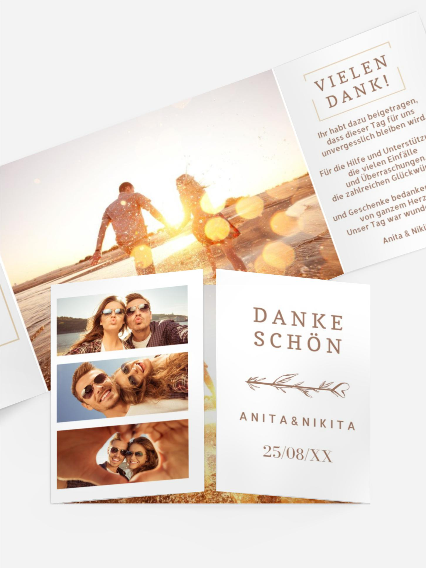 Dankeskarte Gemeinsame Bildreihe
