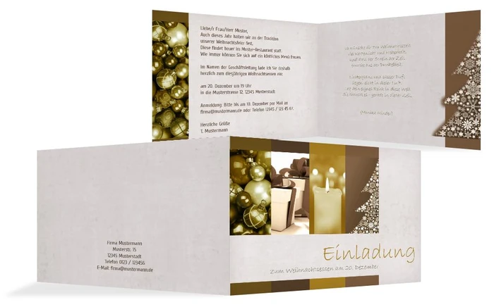 Weihnachtseinladung Geschäftlich Farbklang