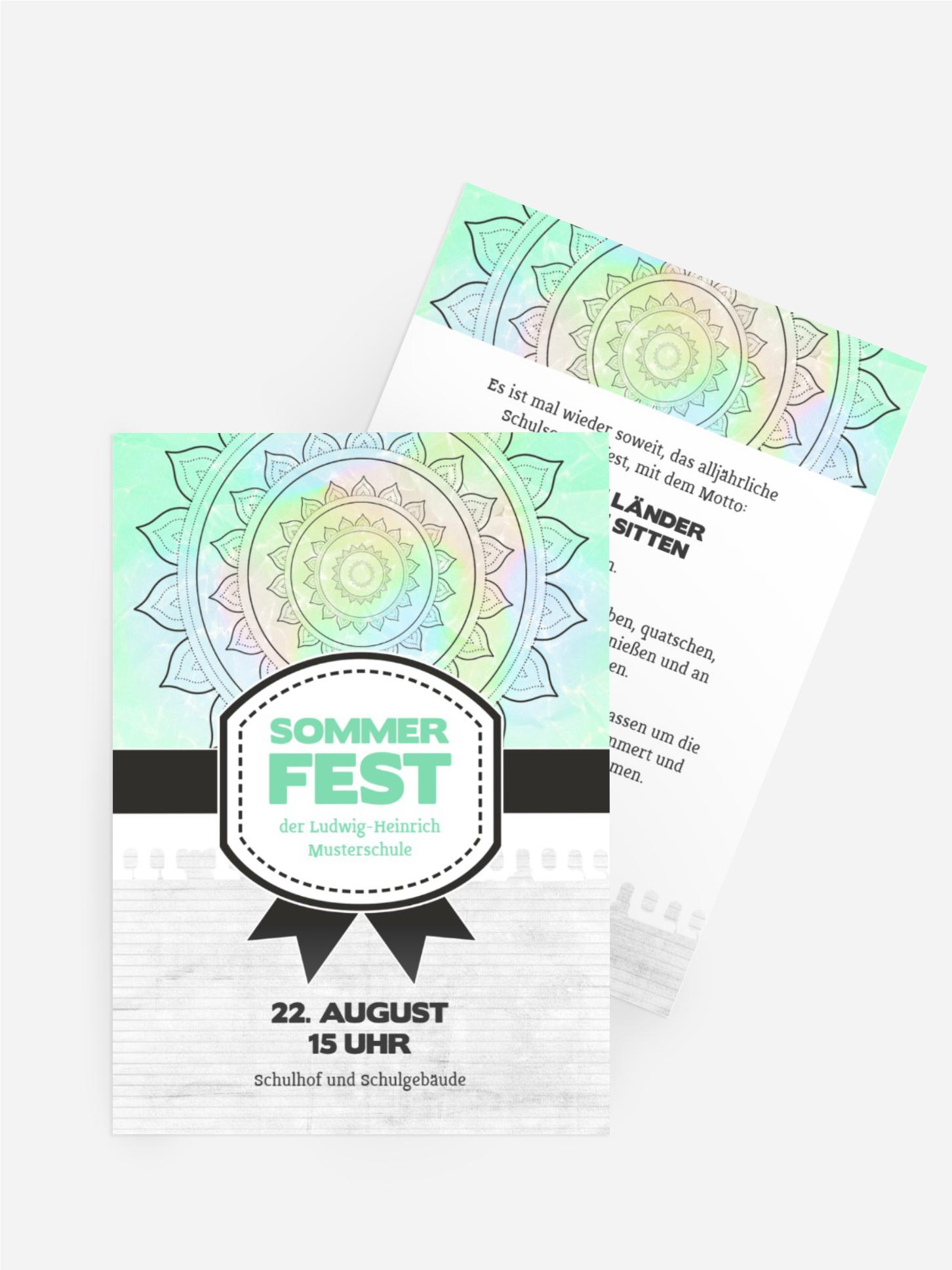 Sommerfest Einladung Psychedelic