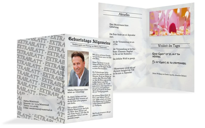 Einladungskarte Geburtstag Sonderausgabe