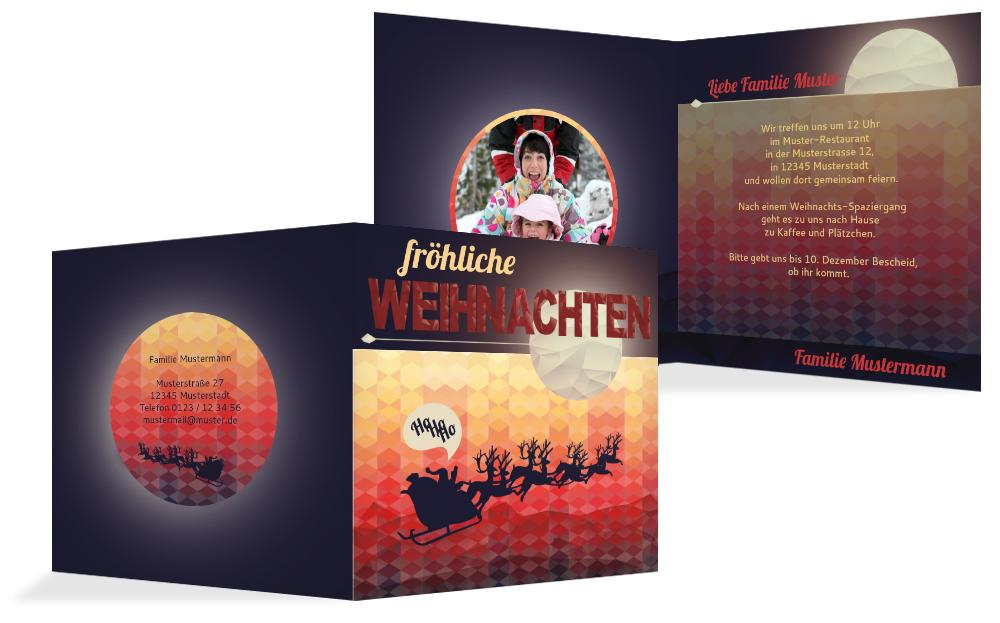 Foto Weihnachtsgrußkarte Hohoho 