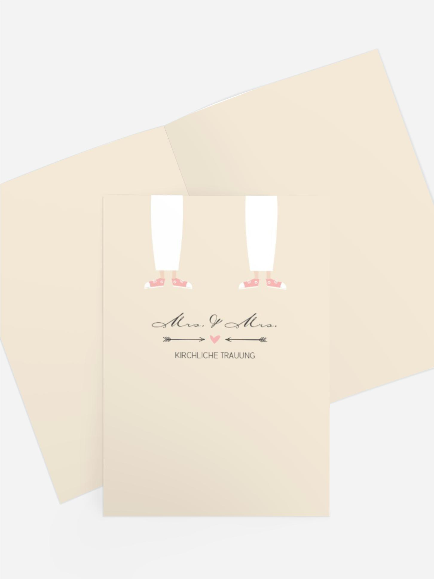 Kirchenheft Umschlag zur Hochzeit Pärchen - Frauen