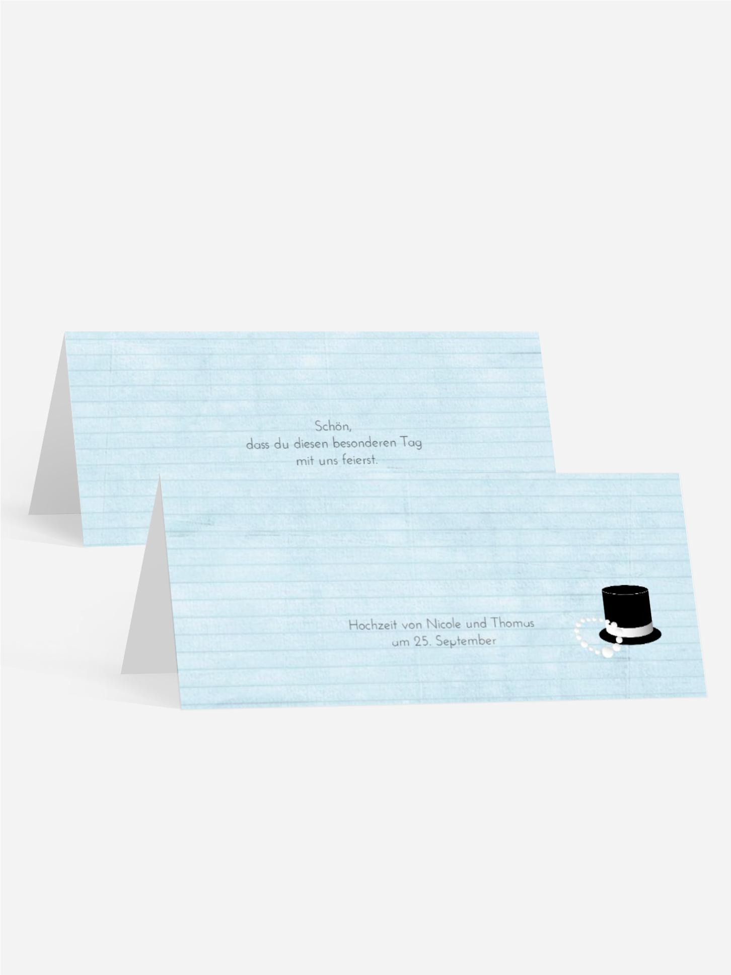 Tischkarte Kette Zylinder