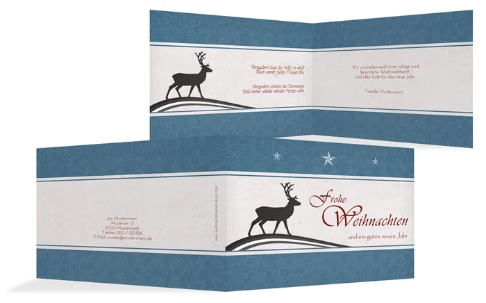 Weihnachtskarte Privat classic Elch Weihnachtskarte Privat classic Elch