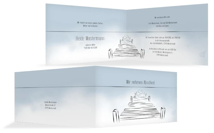 Trauerkarte boardwalk quer