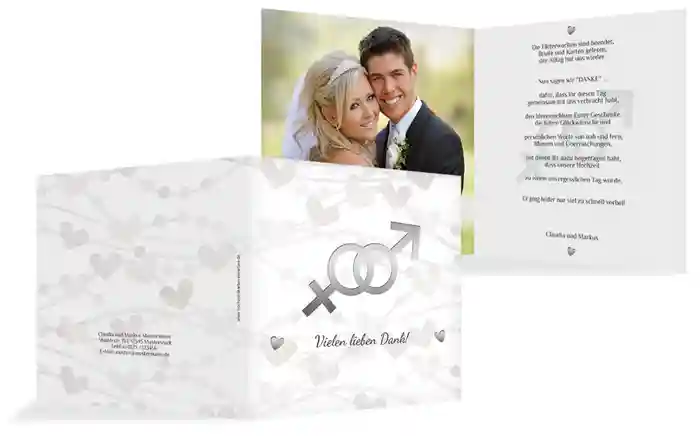 Dankeskarte Im Zeichen der Liebe