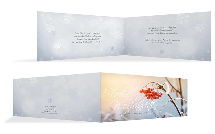 Weihnachtsgrußkarte Reif Weihnachtsgrußkarte Reif