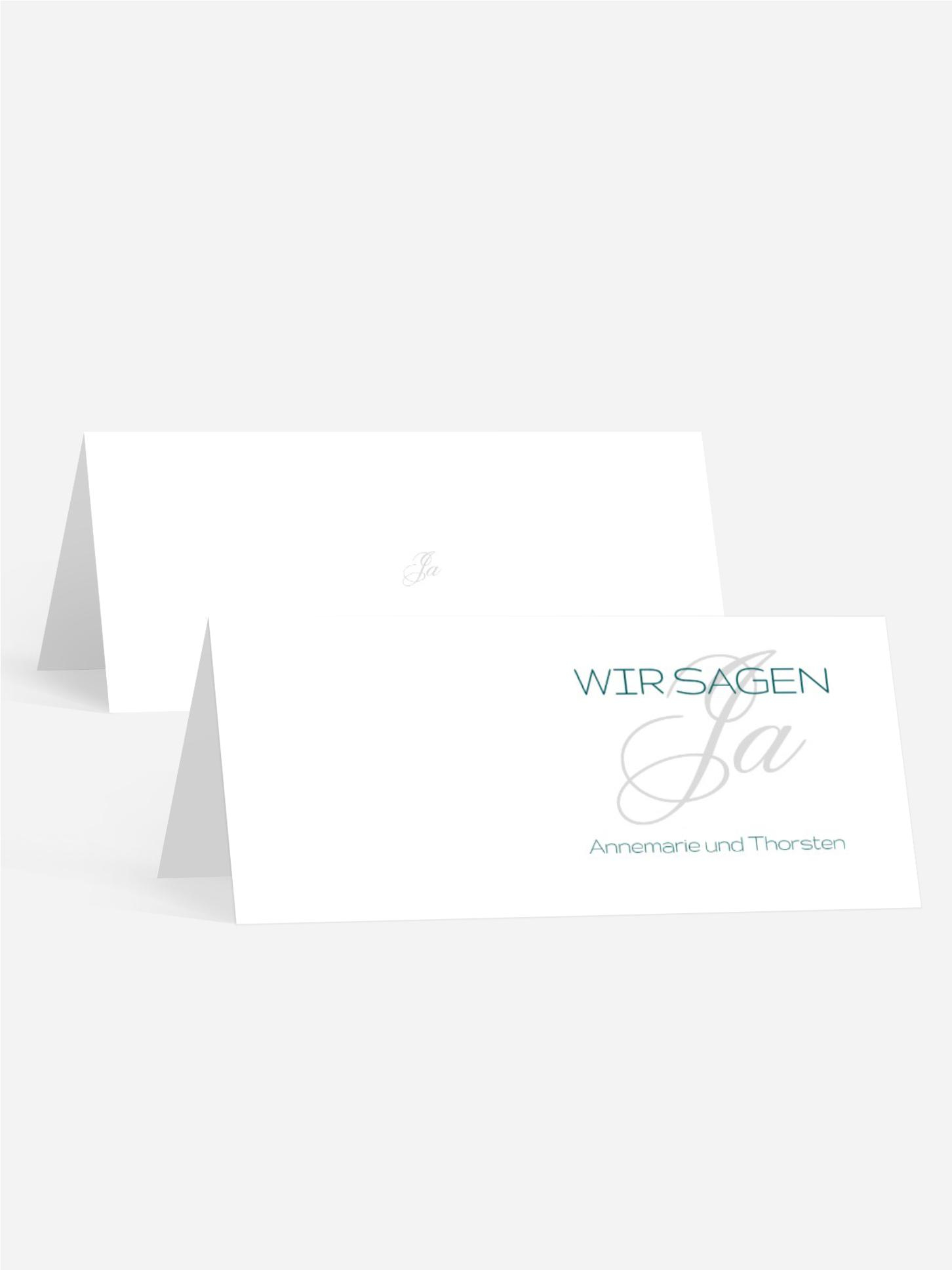 Tischkarte Sag ja