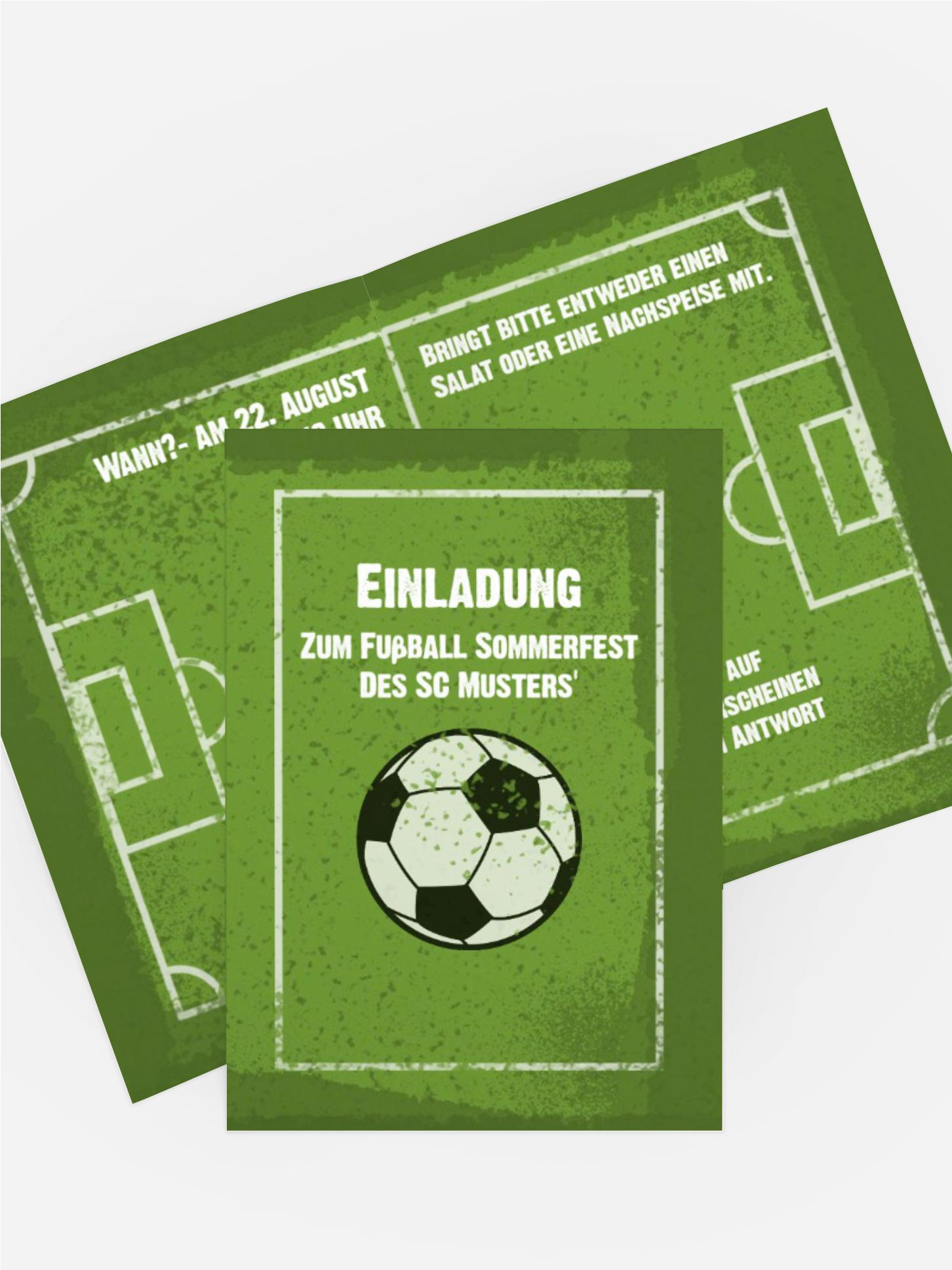 Einladung Sommerfest Fußballfeld