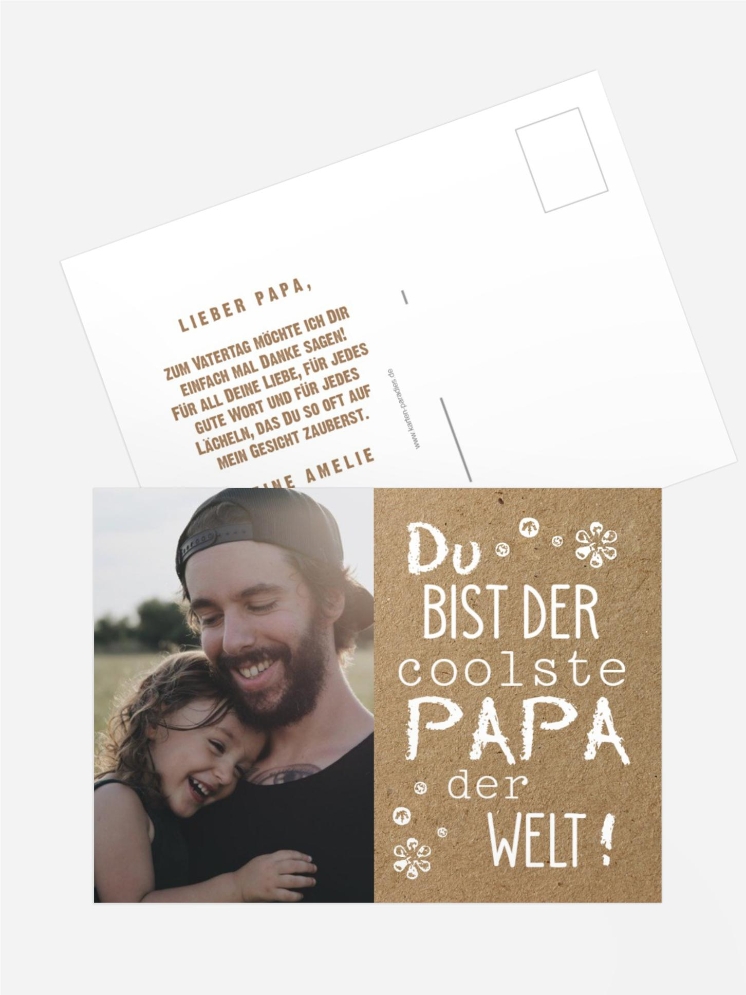 Vatertagskarte Schriftzug