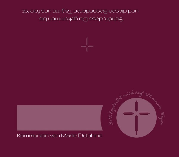 Tischkarte Kommunion Gottes Wege