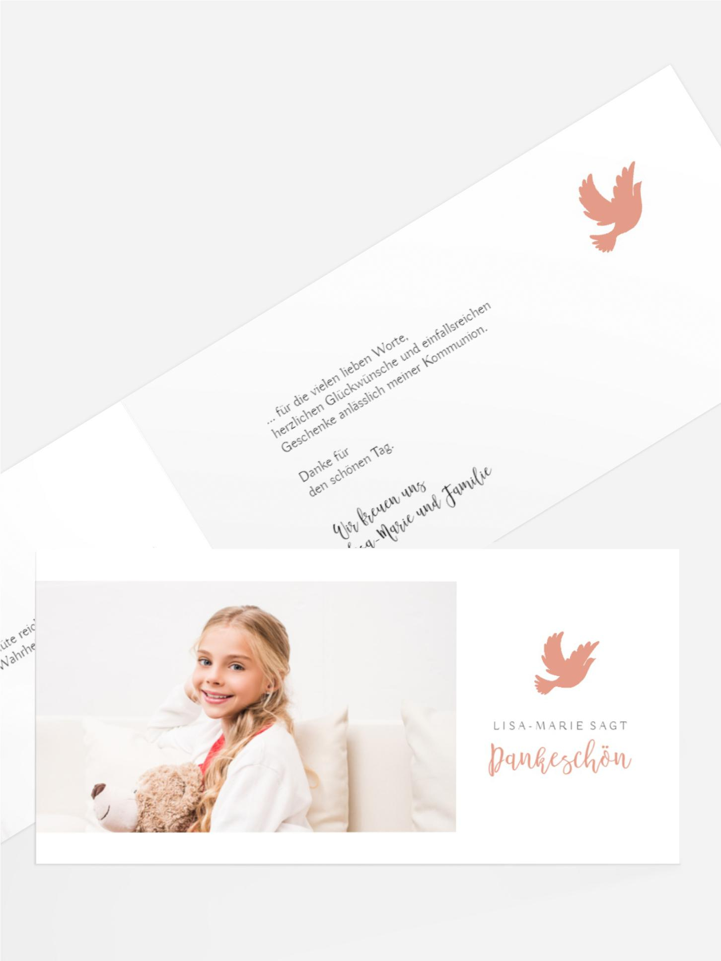 Dankeskarte Kommunion Hope