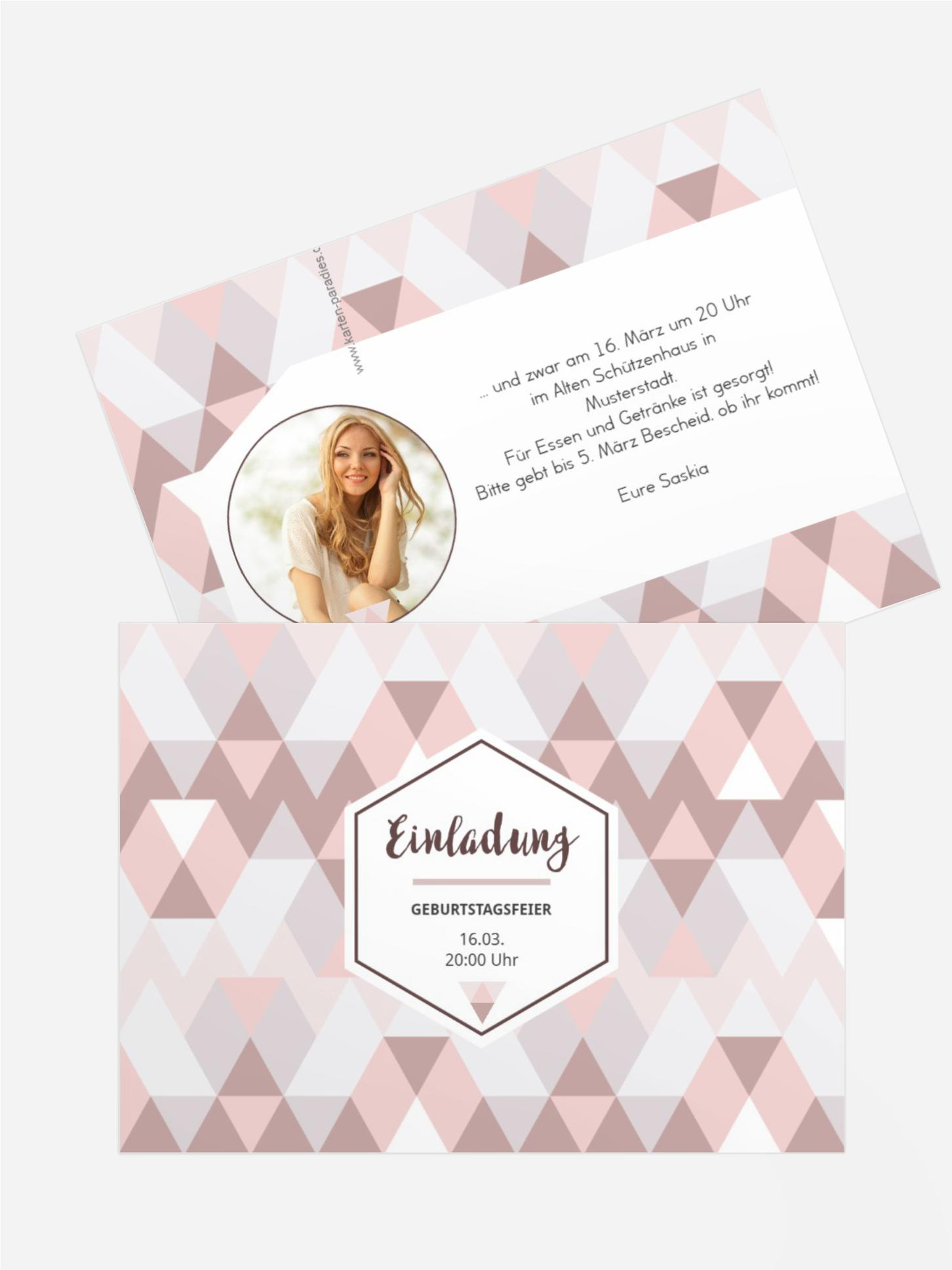 Geburtstagseinladung Dreiklang