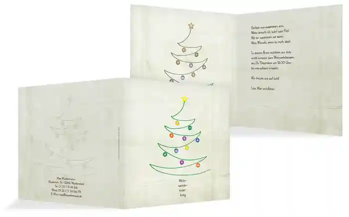 Einladung Privat Weihnachtsbaum