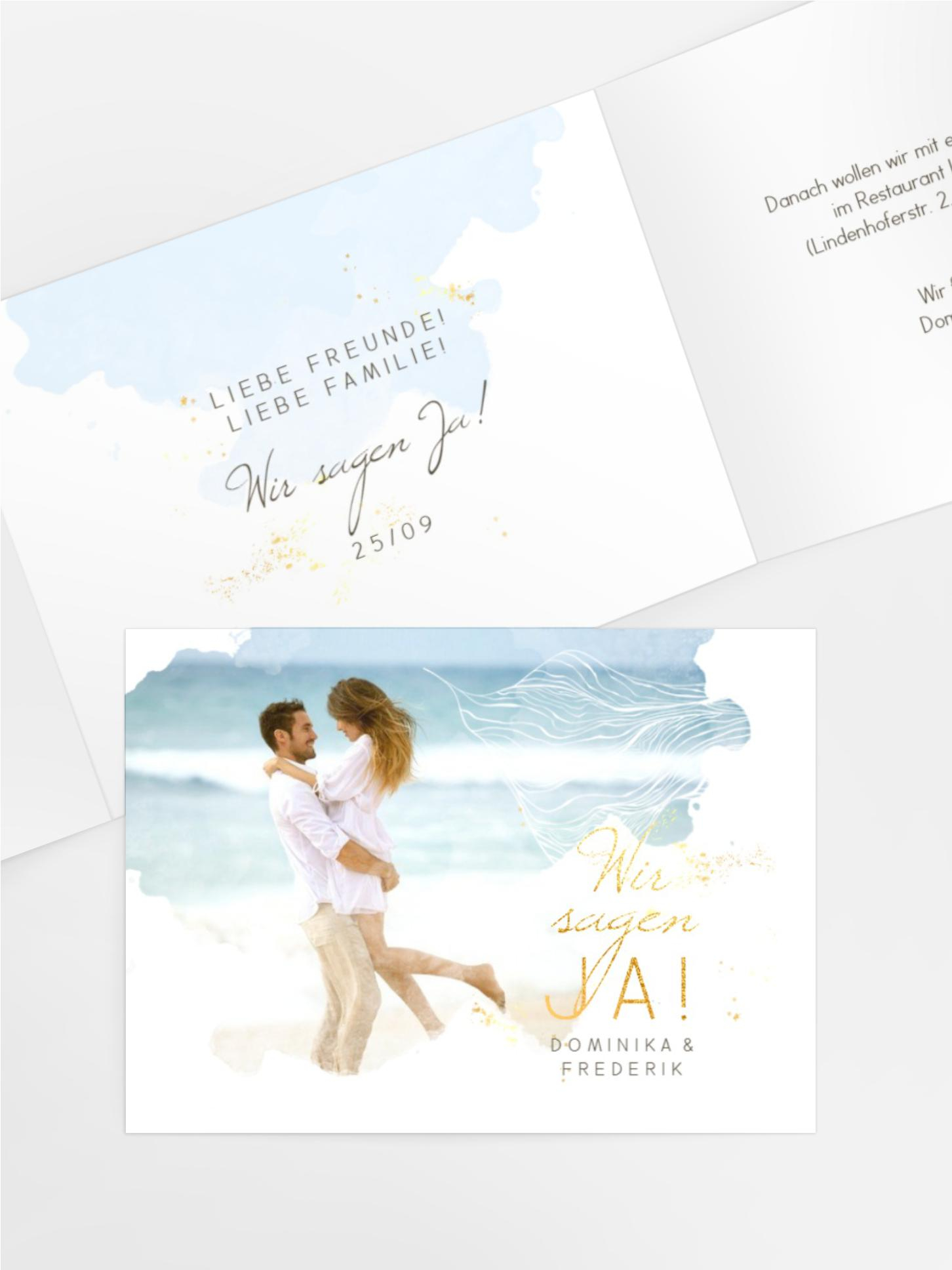 Hochzeitseinladung Sommerfeeling