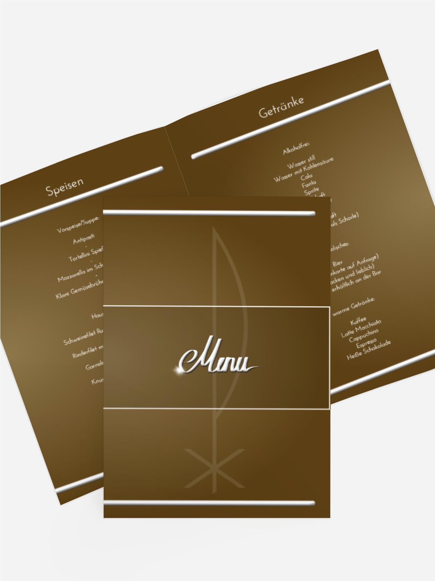 Menükarte zur Taufe Chi-Rho