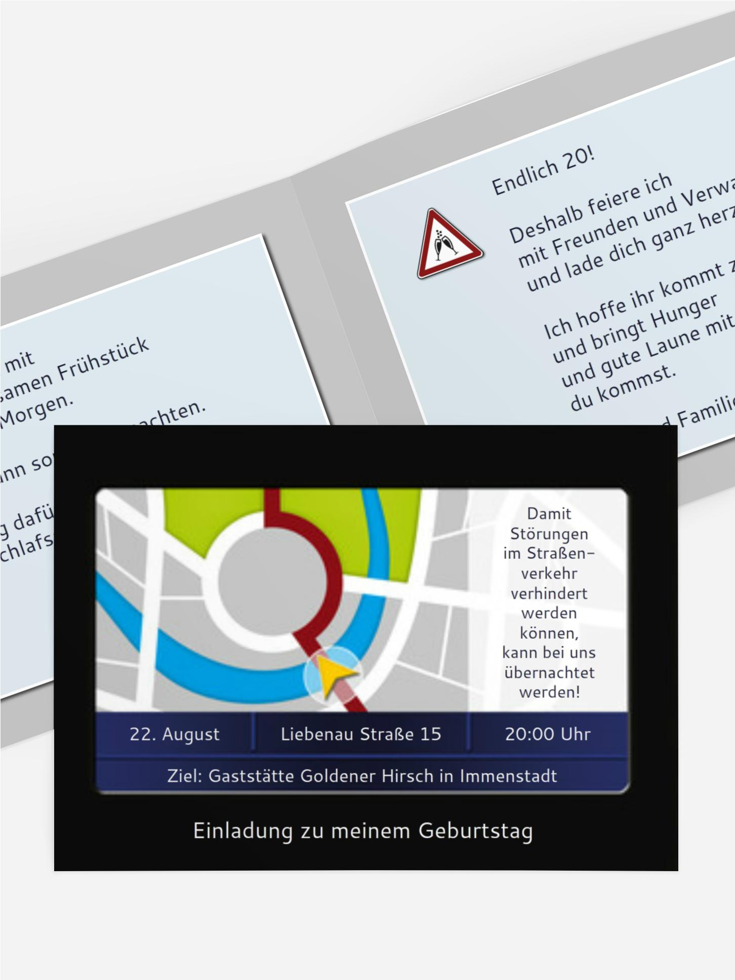 Geburtstagskarte Richtungswechsel