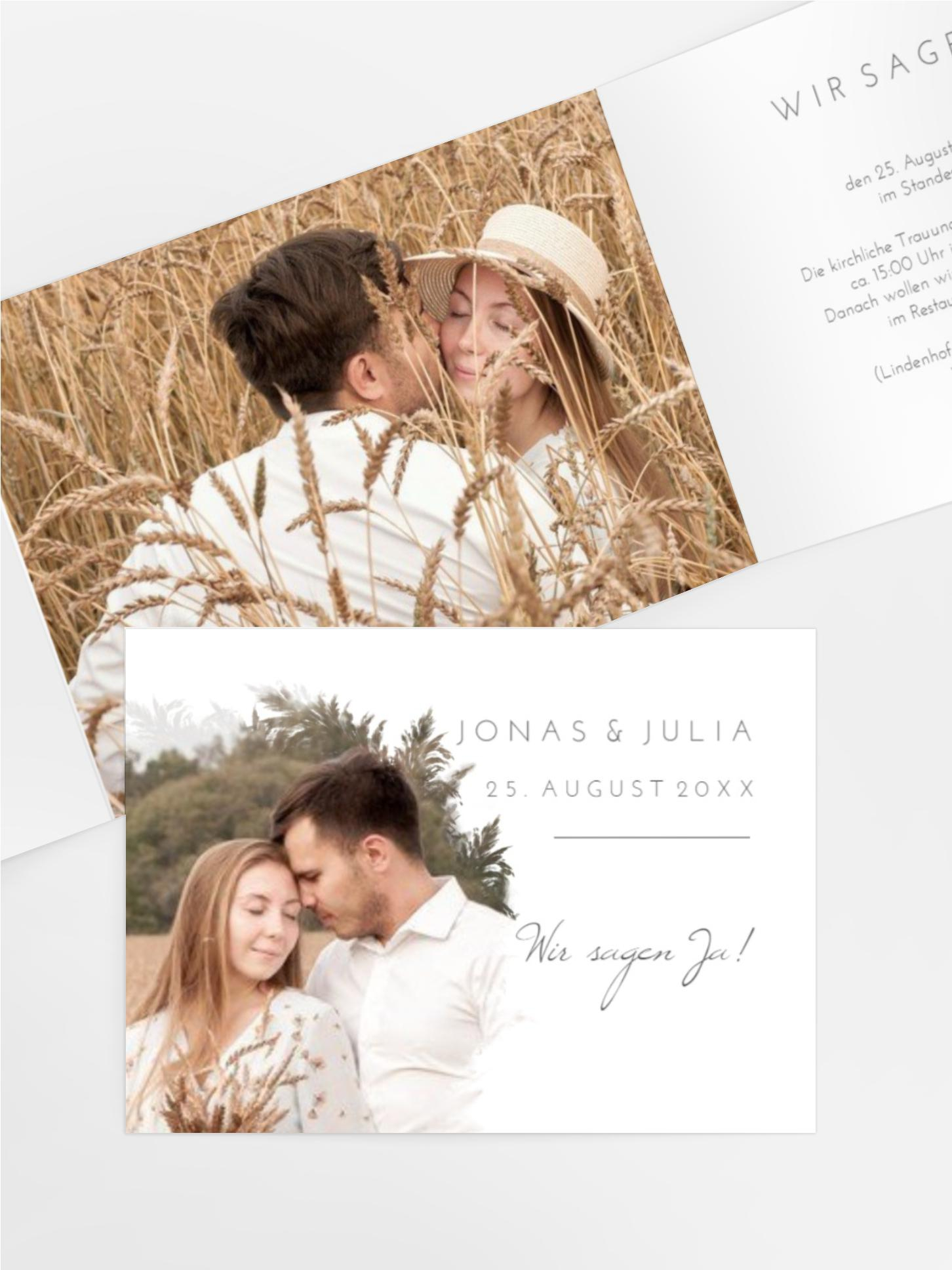 Hochzeitseinladung Kornkreis
