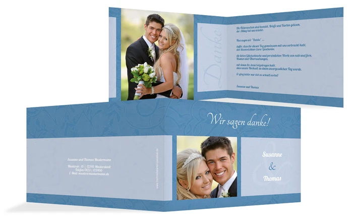 Dankeskarte Hochzeitsglück