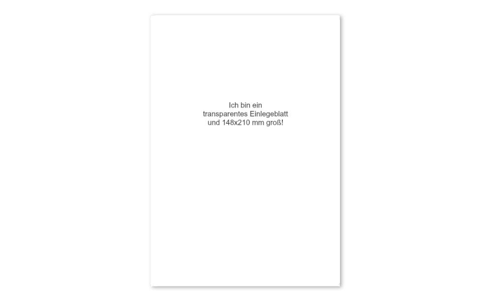 transparentes Einlegeblatt 148x210 mm