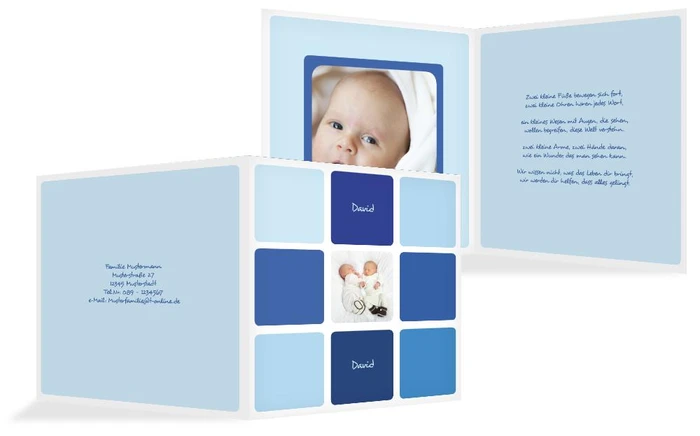 Geburtskarte Kästchen
