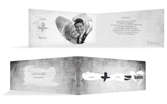 Dankeskarte Du+Ich=Liebe