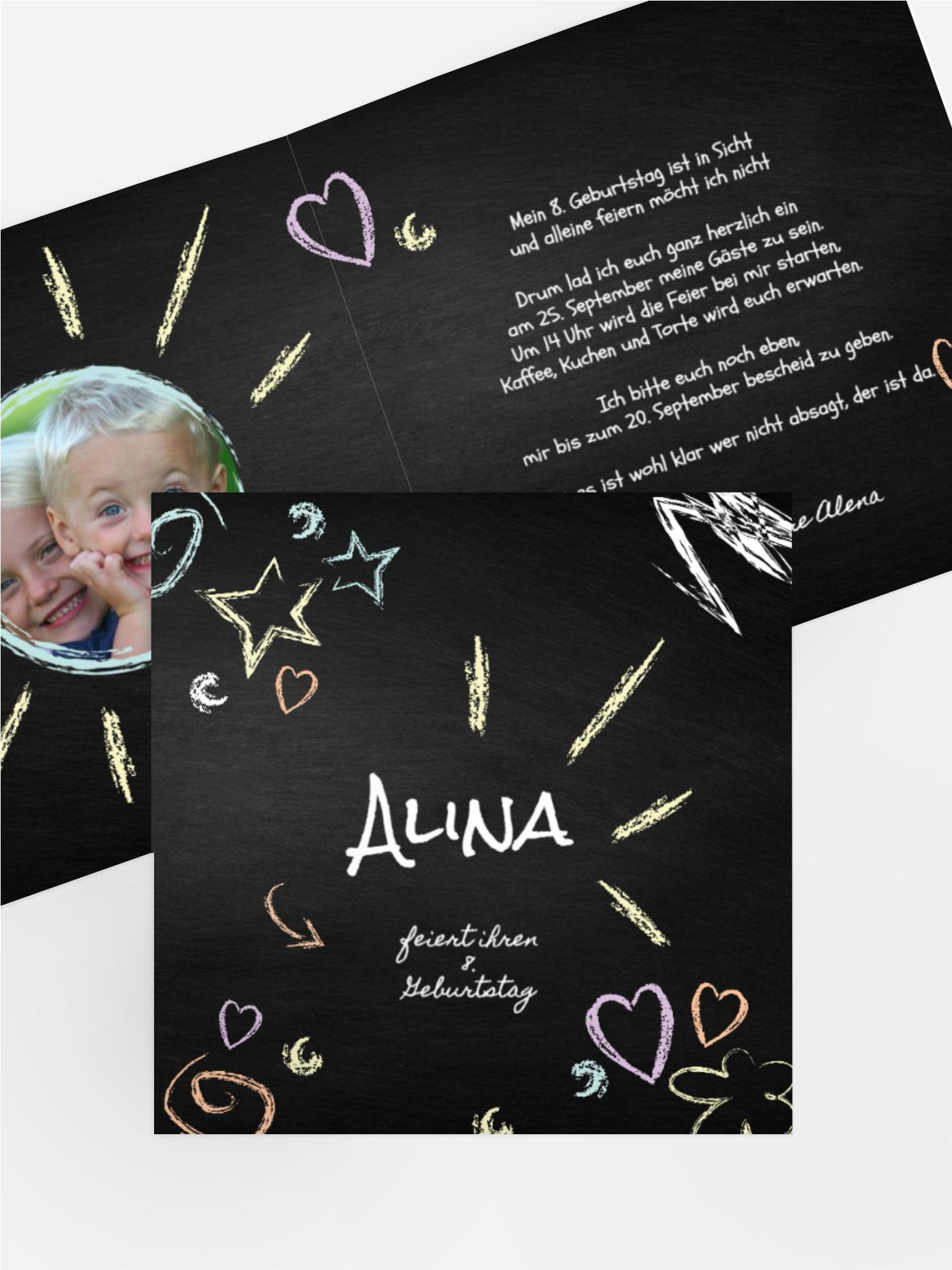 Einladung zum Geburtstag Tafelspaß Foto