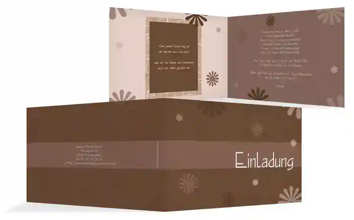 Einladungskarte classic flower