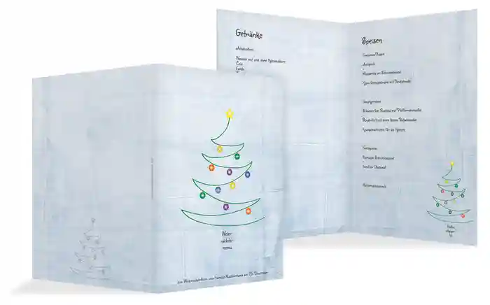 Menükarte Weihnachtsbaum