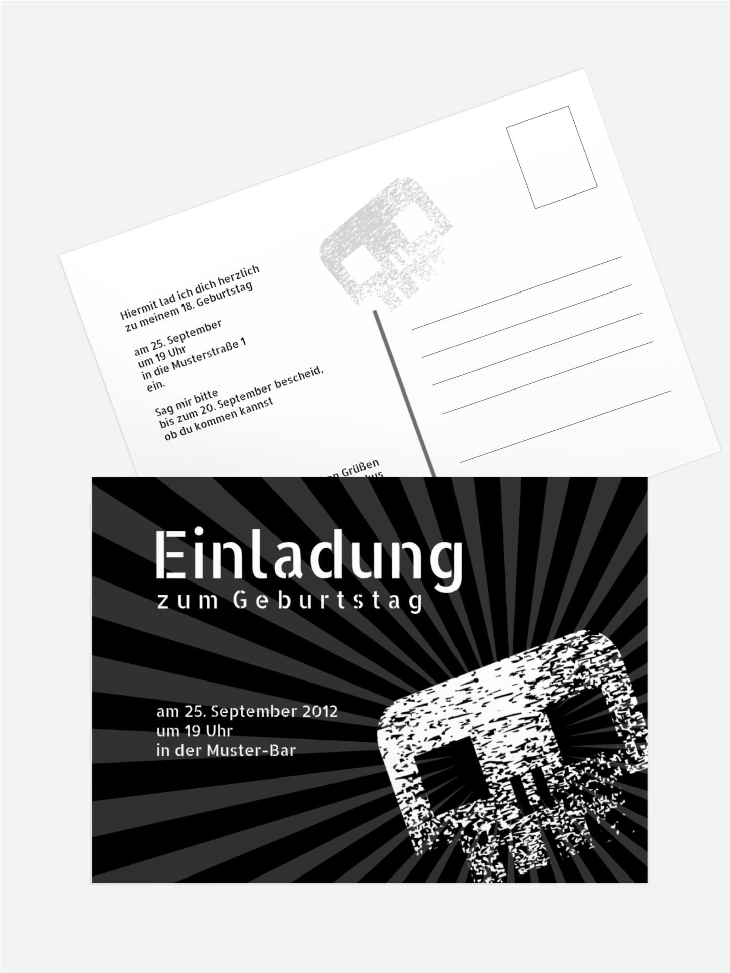 Karte zum Geburtstag skully