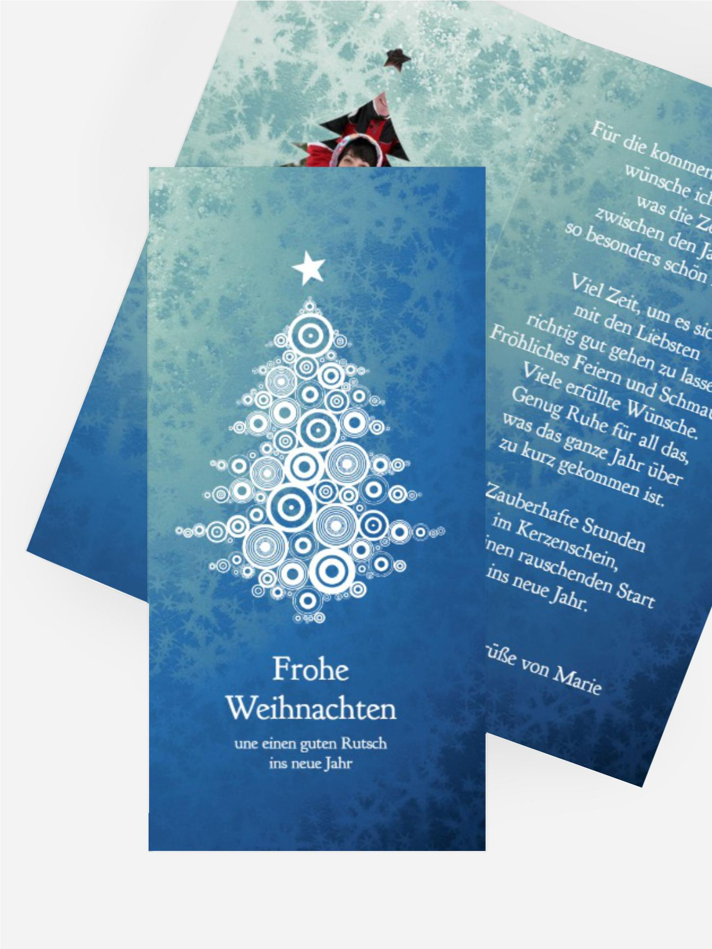 Grußkarte Weihnachten Privat Eis