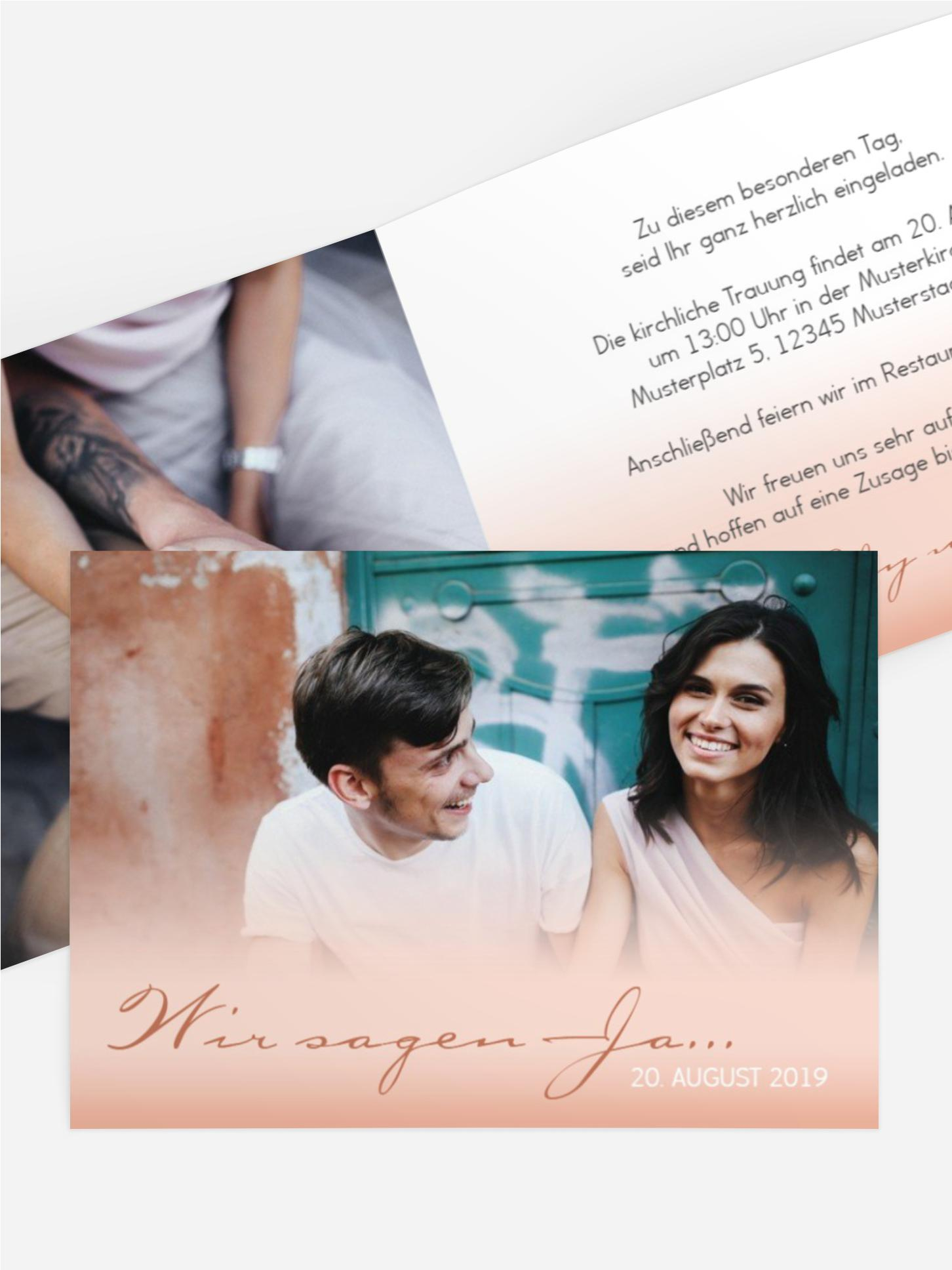 Hochzeitseinladung Dezent