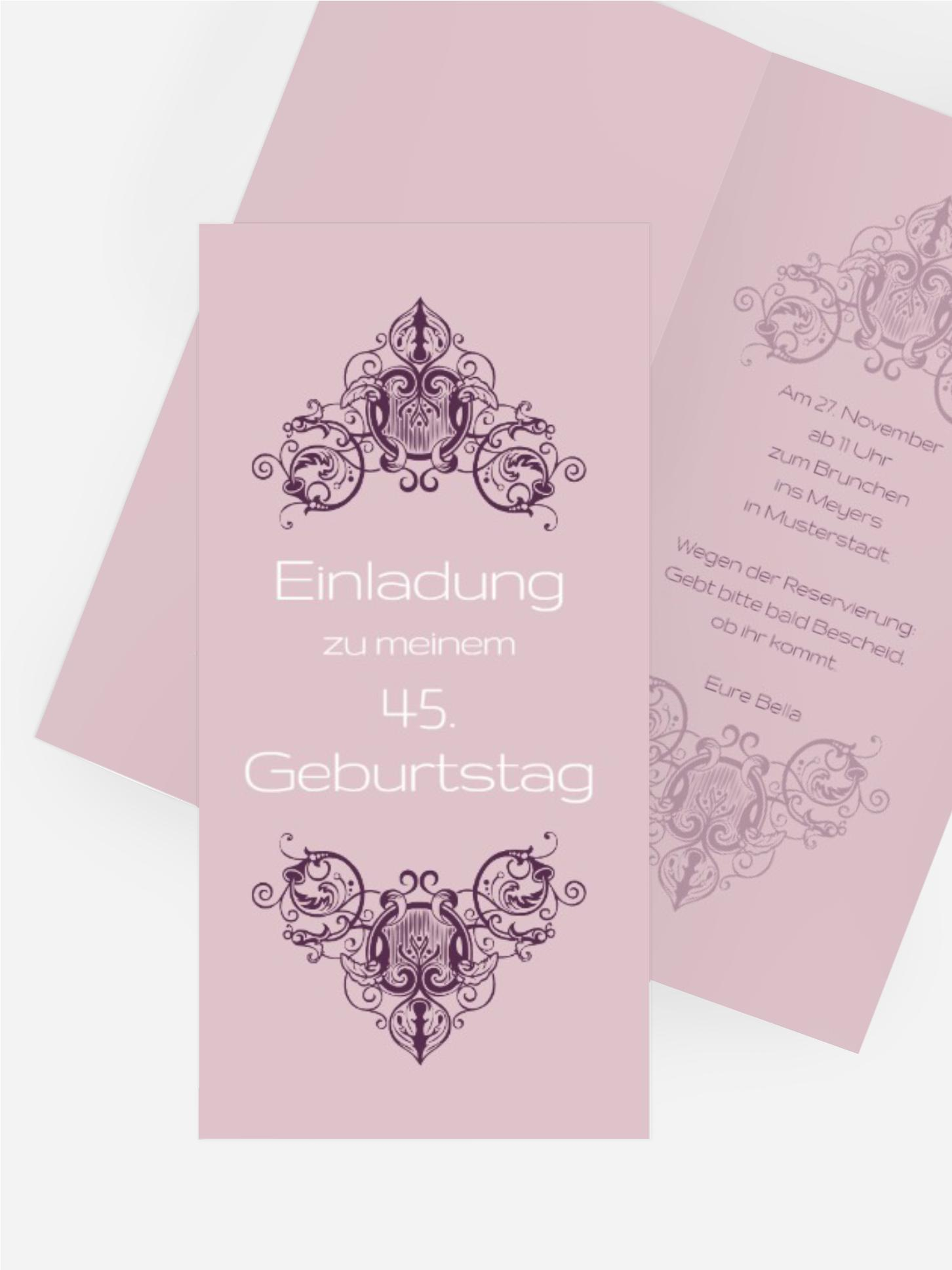 Karte zum Geburtstag Vintage