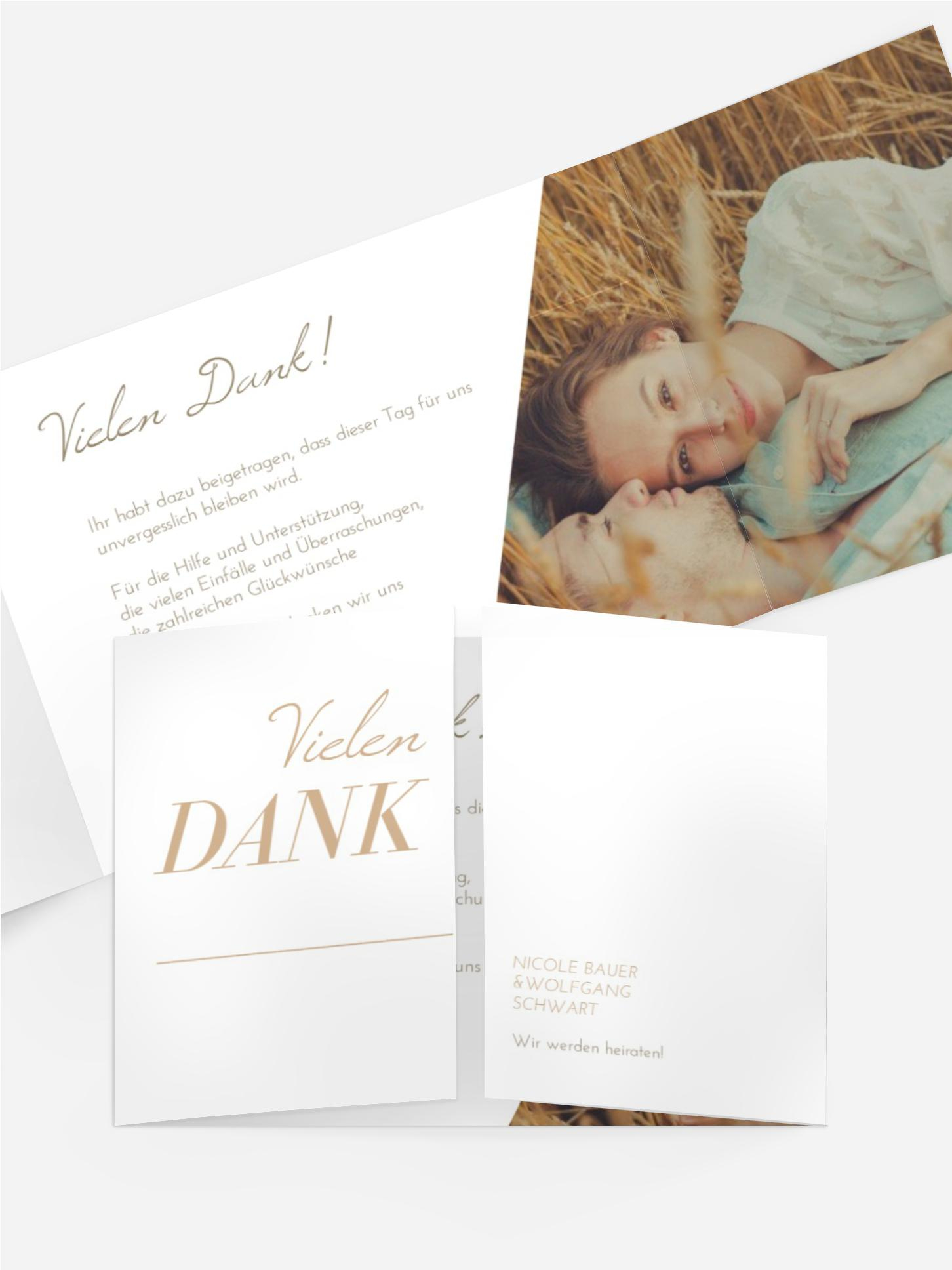 Dankeskarte Textüberlagerung