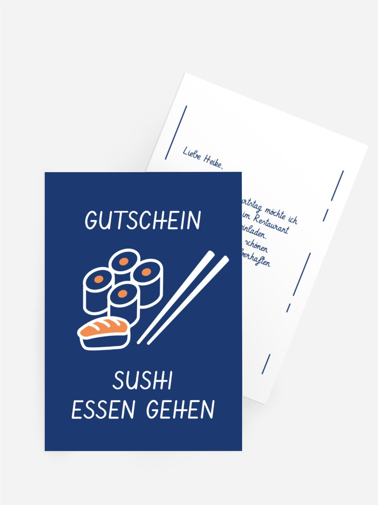 Gutschein zum Geburtstag Sushi essen gehen