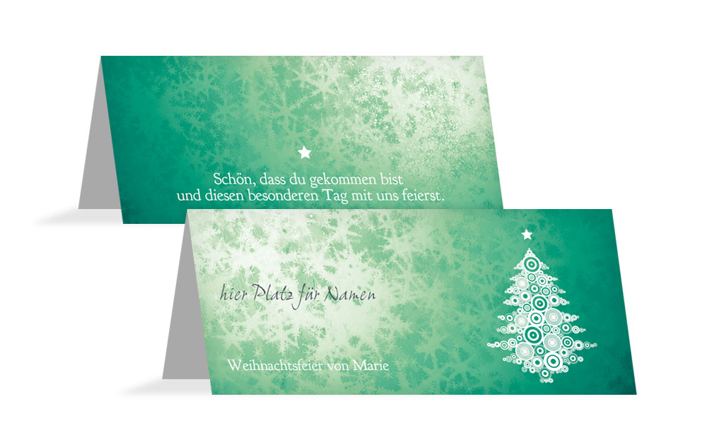 Weihnachtstischkarte Eis Weihnachtstischkarte Eis