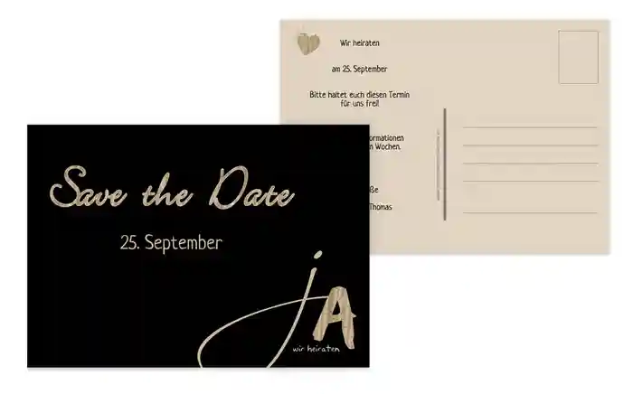 Save the Date Karte natürlich Ja