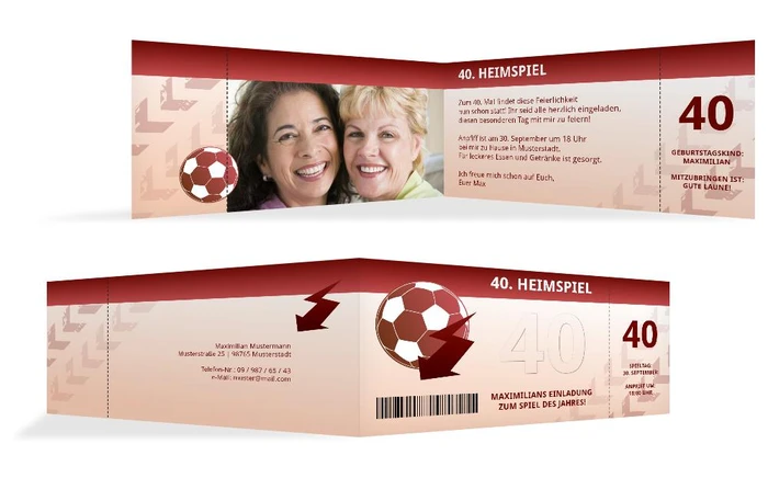 Geburtstagseinladung Heimspiel 40 Foto Geburtstagseinladung Heimspiel 40 Foto