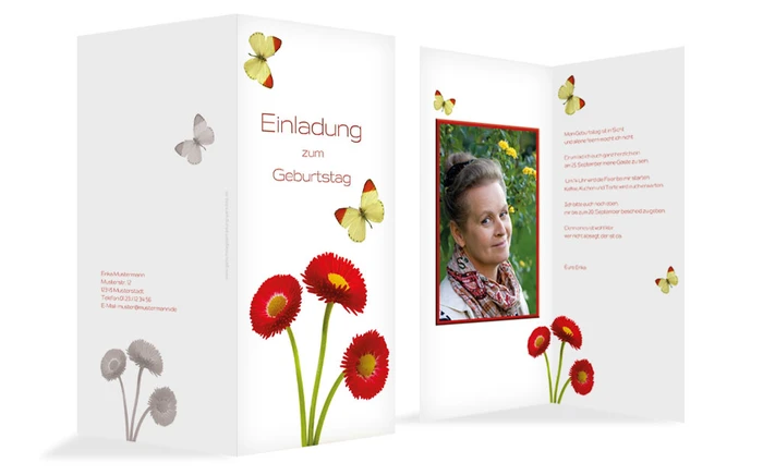 Einladungskarte zum Geburtstag Natur Foto