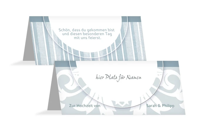 Tischkarte Streifenzauber