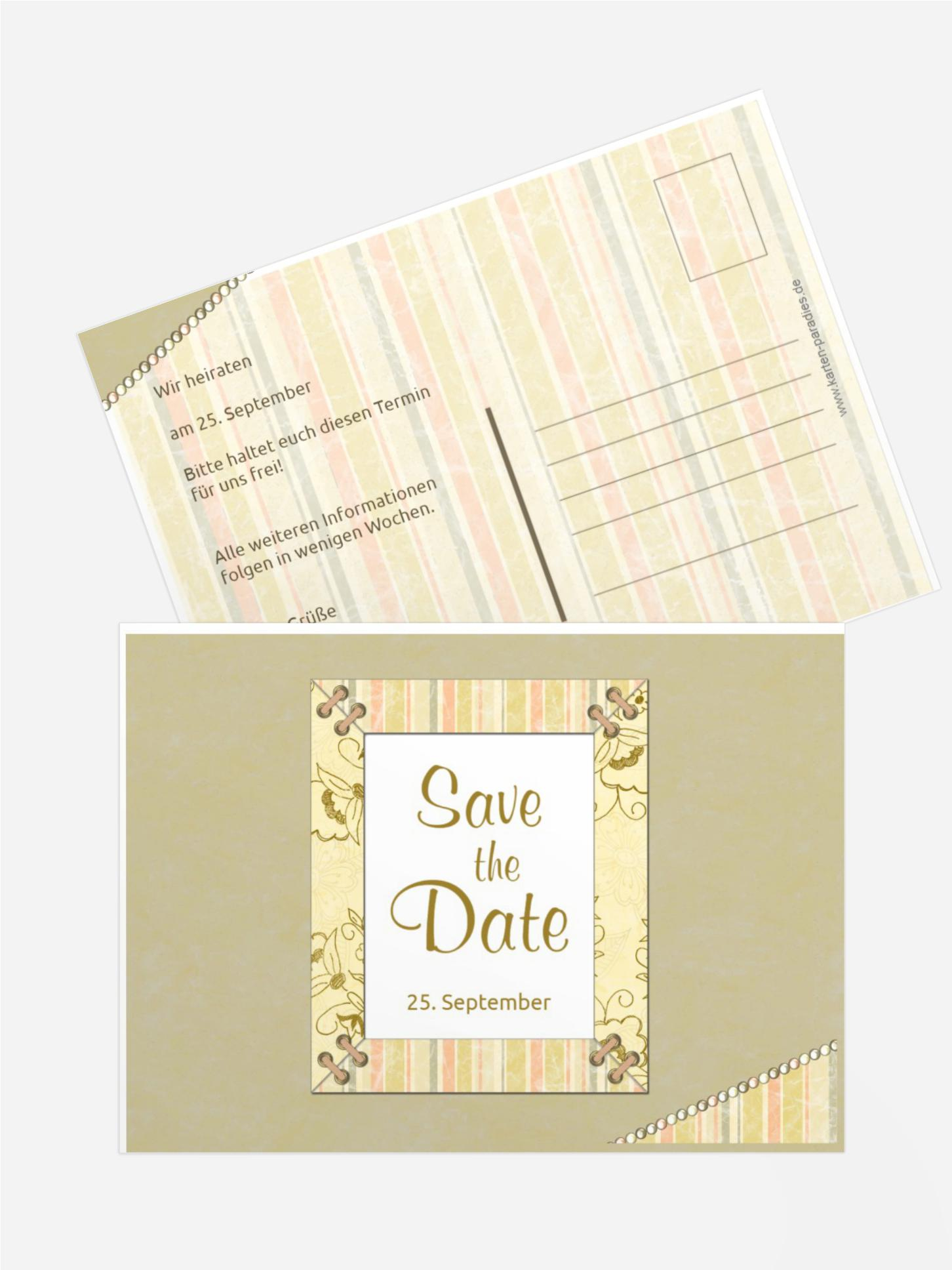 Save the Date Bund fürs Leben