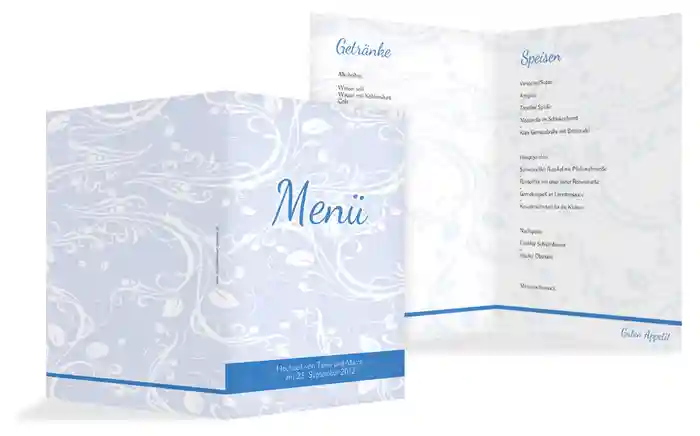 Menükarte Blättertraum